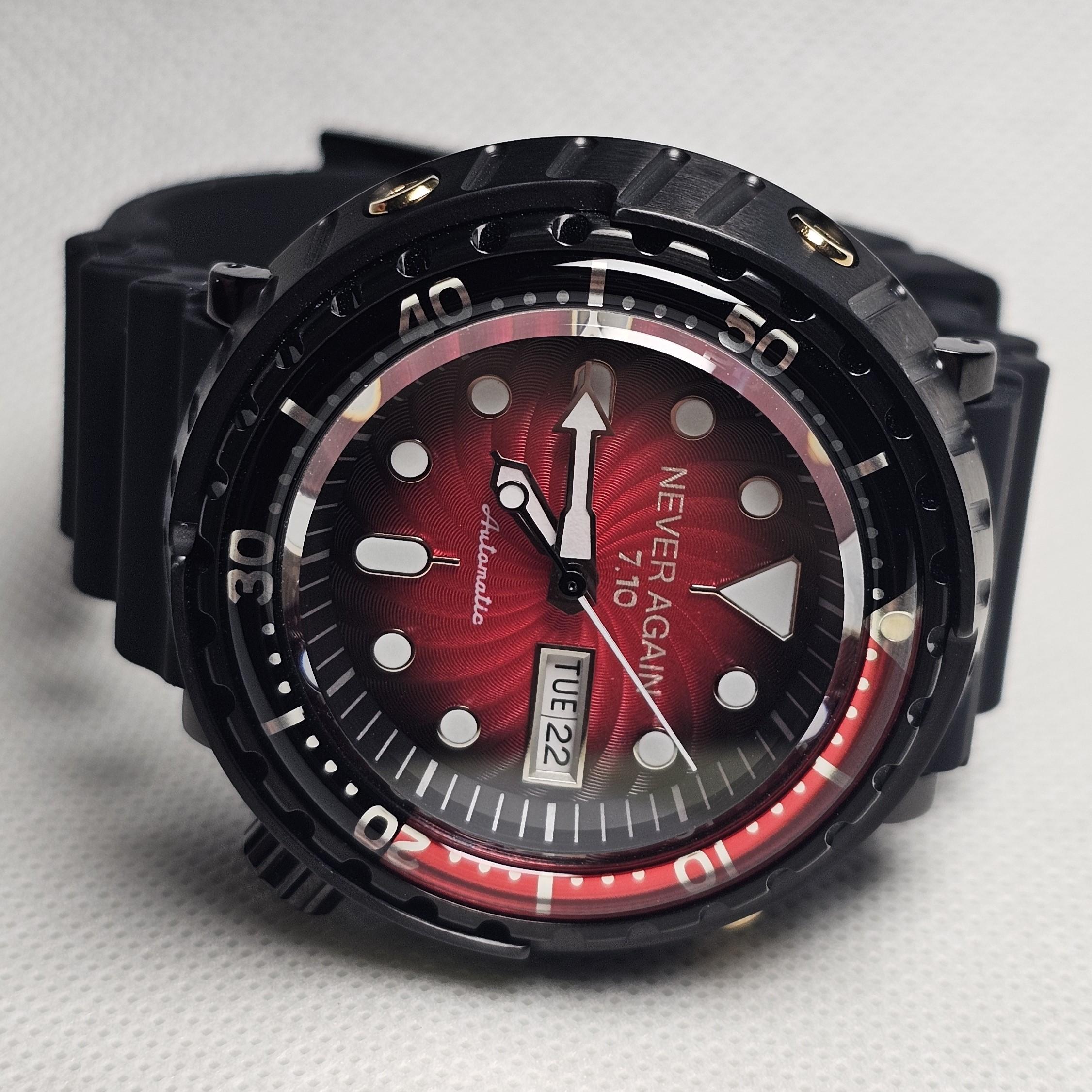 Seiko Tuna red mod build