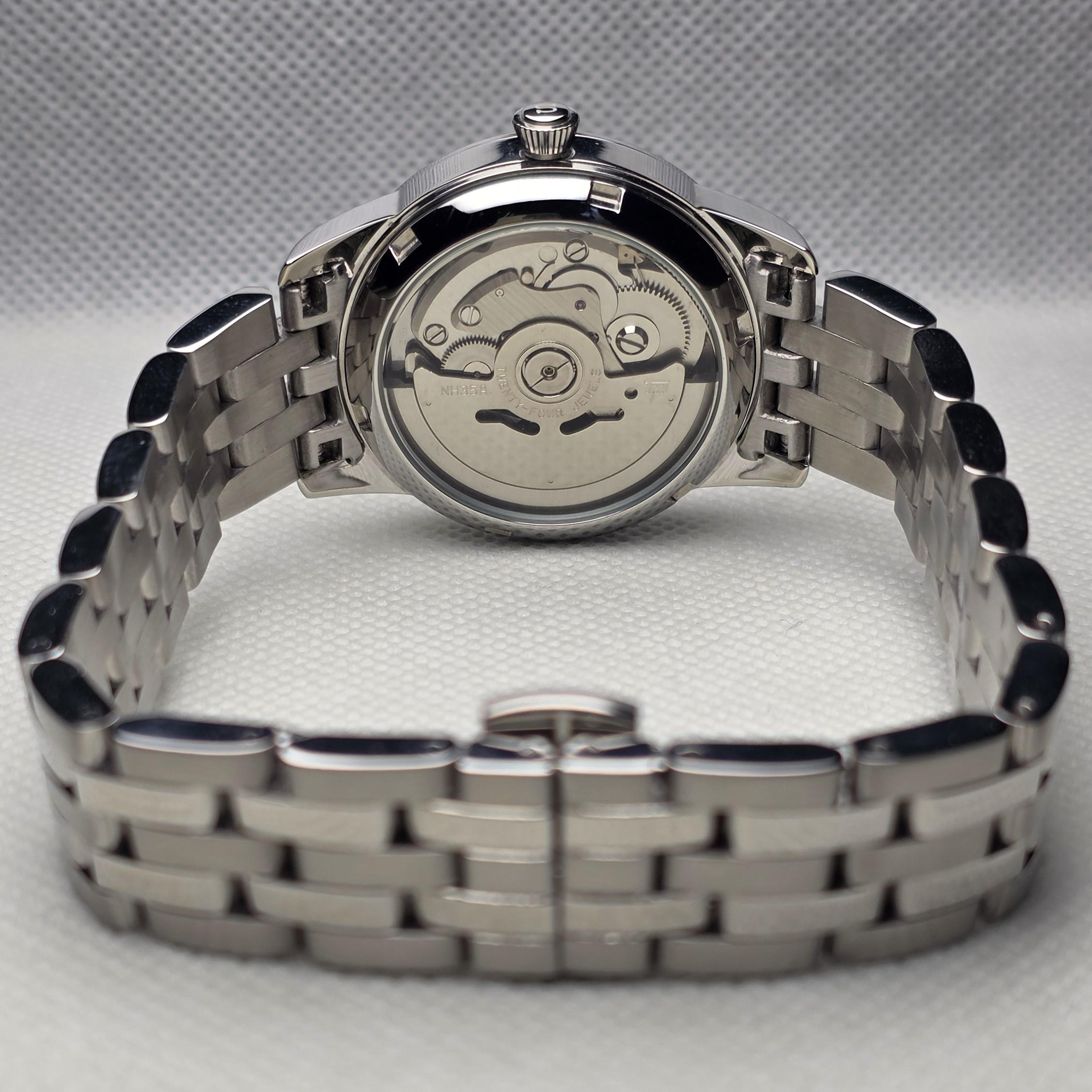 Back view of custom Seiko Cocktail 33mm automatic watch