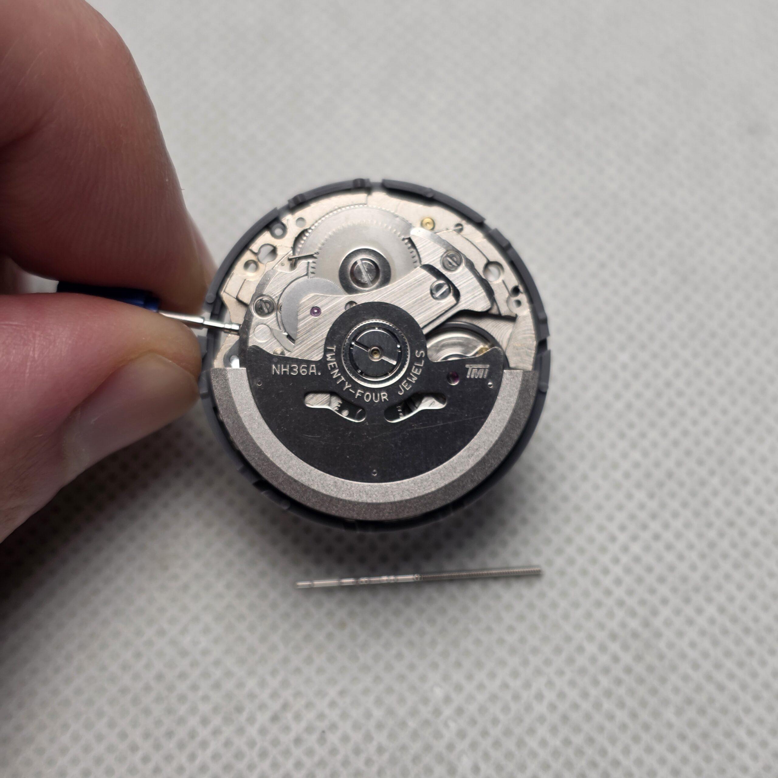 back view of Seiko NH36 movement rotor