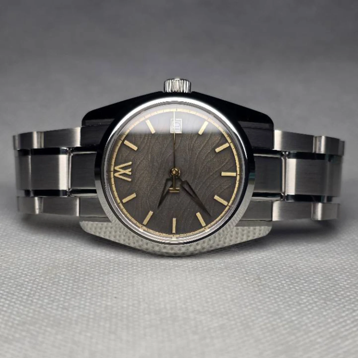 36mm vs 37mm watch comparison shown through the 36.5mm Meshberg Strata handmade dial project